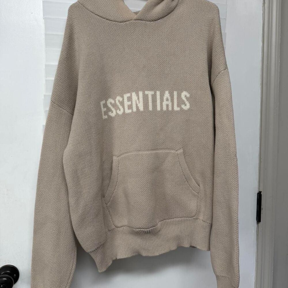 Fear-of-god Men's Cream and Tan Hoodie